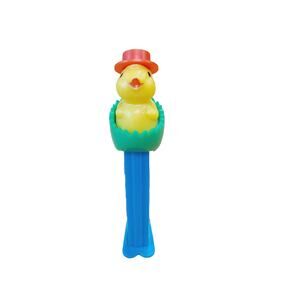 Vintage Pez Dispenser Made In Hungary Chick In Egg Red Hat, Green Egg, PRE-OWNED